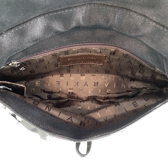 SONIA RYKIEL PARIS BLACK CRYSTAL CONVERTIBLE CLUTH - Picture 15 of 16